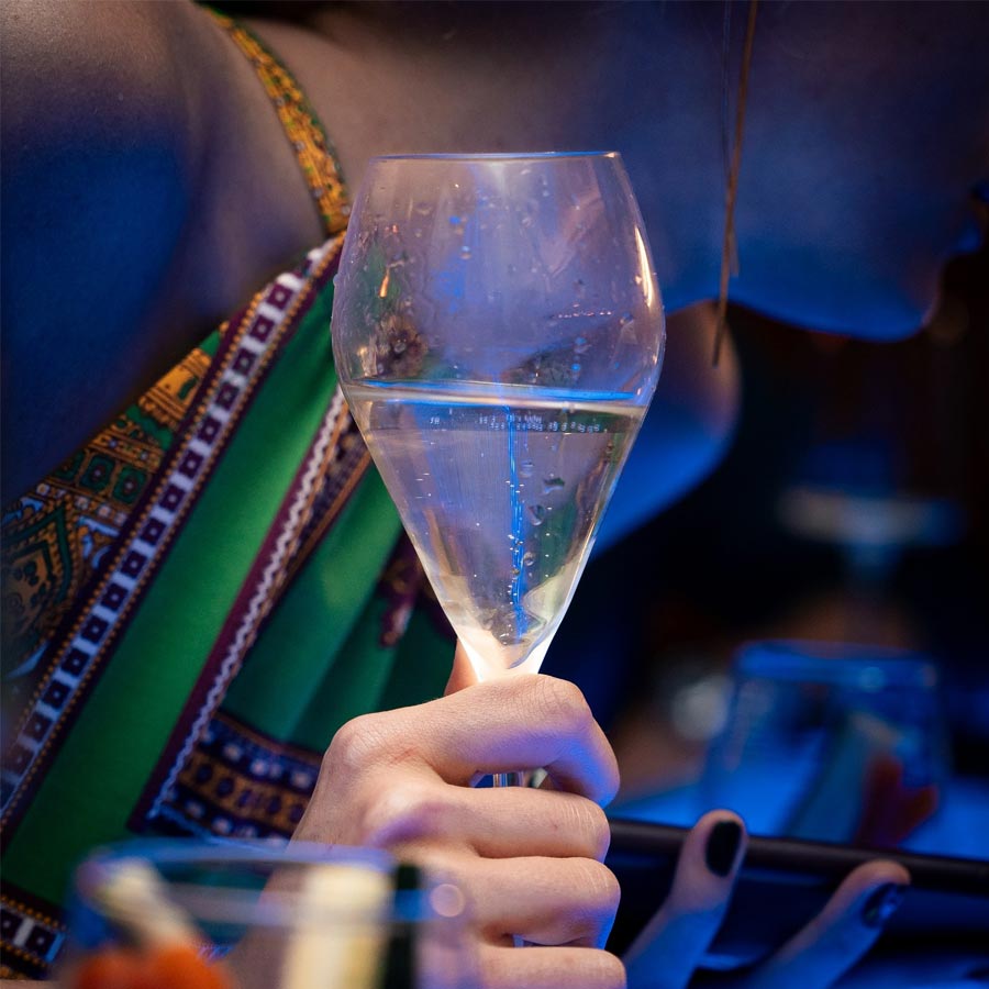 Image of prosecco glass, NAK'D, Charlie Town, Cluj-Napoca.